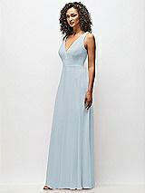 Alt View 7 Thumbnail - Mist Deep V-Neck Chiffon Maxi Dress