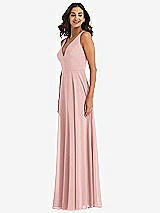 Alt View 4 Thumbnail - Rose Deep V-Neck Chiffon Maxi Dress