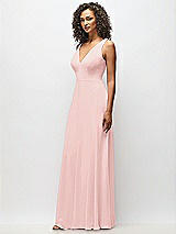 Alt View 7 Thumbnail - Rose Deep V-Neck Chiffon Maxi Dress