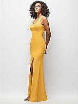 Alt View 2 Thumbnail - NYC Yellow Criss-Cross Cutout Back Maxi Dress with Front Slit