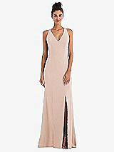 Rear View Thumbnail - Cameo Criss-Cross Cutout Back Maxi Dress with Front Slit