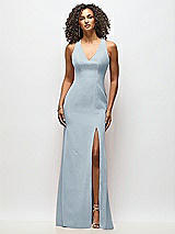 Alt View 1 Thumbnail - Mist Criss-Cross Cutout Back Maxi Dress with Front Slit