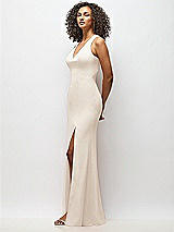 Alt View 2 Thumbnail - Oat Criss-Cross Cutout Back Maxi Dress with Front Slit