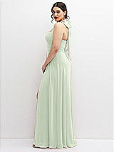 Side View Thumbnail - Mint Green Chiffon Convertible Maxi Dress with Multi-Way Tie Straps