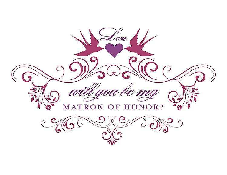 Front View - Berry Twist & Orchid Will You Be My Matron of Honor Card - Classic