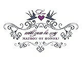 Front View Thumbnail - Blue Steel & Orchid Will You Be My Matron of Honor Card - Classic