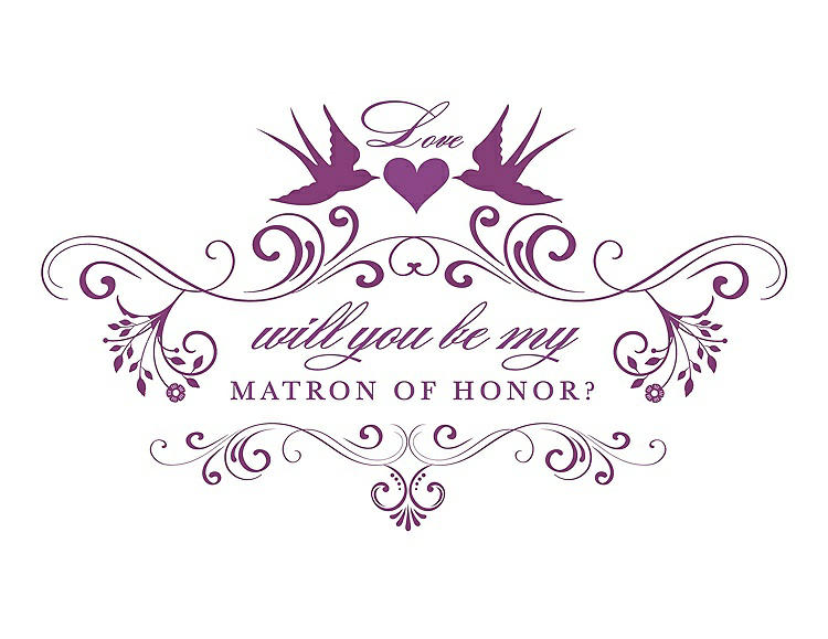 Front View - Paradise & Orchid Will You Be My Matron of Honor Card - Classic