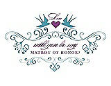 Front View Thumbnail - Aquamarine & Orchid Will You Be My Matron of Honor Card - Classic