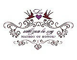Front View Thumbnail - Burgundy & Orchid Will You Be My Matron of Honor Card - Classic