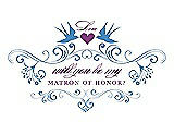 Front View Thumbnail - Cornflower & Orchid Will You Be My Matron of Honor Card - Classic