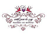 Front View Thumbnail - Pantone Honeysuckle & Orchid Will You Be My Matron of Honor Card - Classic