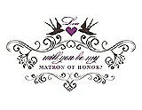 Front View Thumbnail - Chocolate & Orchid Will You Be My Matron of Honor Card - Classic