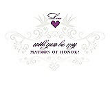 Front View Thumbnail - Ivory & Orchid Will You Be My Matron of Honor Card - Classic