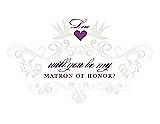 Front View Thumbnail - Marshmallow & Orchid Will You Be My Matron of Honor Card - Classic