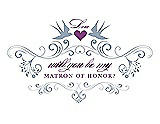 Front View Thumbnail - Platinum & Orchid Will You Be My Matron of Honor Card - Classic