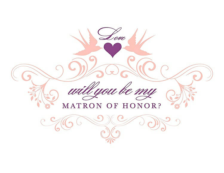 Front View - Primrose & Orchid Will You Be My Matron of Honor Card - Classic