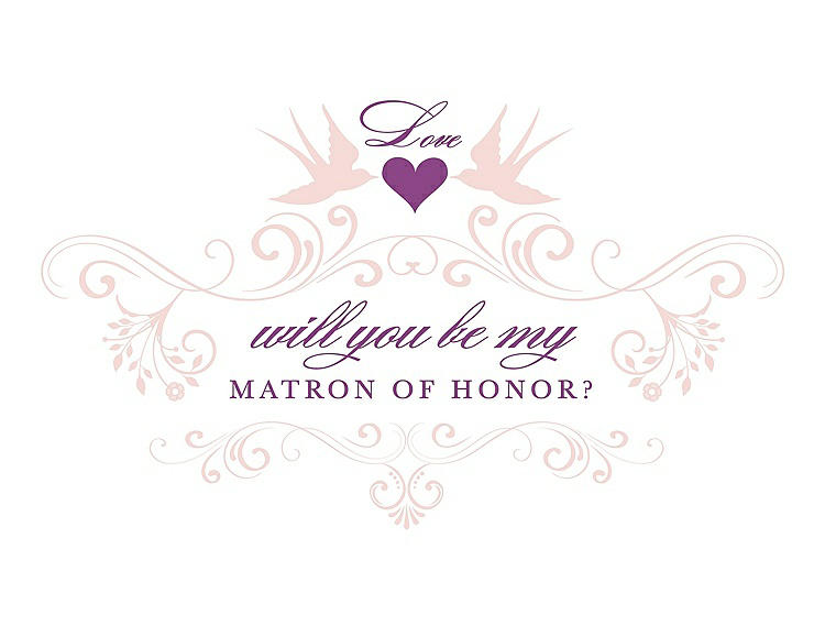 Front View - Rose Water & Orchid Will You Be My Matron of Honor Card - Classic