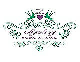 Front View Thumbnail - Shamrock & Orchid Will You Be My Matron of Honor Card - Classic