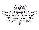 Front View Thumbnail - Wisteria & Orchid Will You Be My Matron of Honor Card - Classic