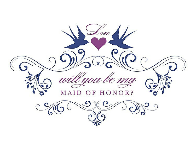 Front View - Sailor & Orchid Will You Be My Maid of Honor Card - Classic