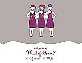 Front View Thumbnail - Pebble Beach & Persian Plum Will You Be My Maid of Honor Card - Girls Checkbox