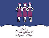 Front View Thumbnail - Sailor & Persian Plum Will You Be My Maid of Honor Card - Girls Checkbox