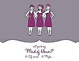 Front View Thumbnail - Shadow & Persian Plum Will You Be My Maid of Honor Card - Girls Checkbox
