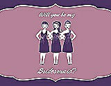 Front View Thumbnail - Majestic & Rosebud Will You Be My Bridesmaid Card - Girls