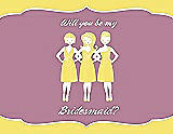 Front View Thumbnail - Snapdragon & Rosebud Will You Be My Bridesmaid Card - Girls