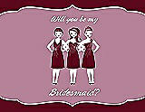 Front View Thumbnail - Garnet & Rosebud Will You Be My Bridesmaid Card - Girls