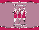 Front View Thumbnail - Posie & Rosebud Will You Be My Bridesmaid Card - Girls