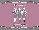 Front View Thumbnail - Quarry & Rosebud Will You Be My Bridesmaid Card - Girls