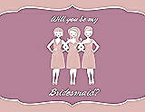 Front View Thumbnail - Rose & Rosebud Will You Be My Bridesmaid Card - Girls