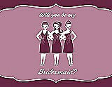 Front View Thumbnail - Ruby & Rosebud Will You Be My Bridesmaid Card - Girls