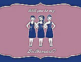 Front View Thumbnail - Sapphire & Rosebud Will You Be My Bridesmaid Card - Girls