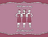 Front View Thumbnail - Tea Rose & Rosebud Will You Be My Bridesmaid Card - Girls