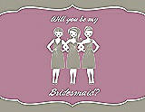 Front View Thumbnail - Twig & Rosebud Will You Be My Bridesmaid Card - Girls