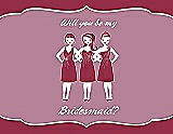 Front View Thumbnail - Valentine & Rosebud Will You Be My Bridesmaid Card - Girls