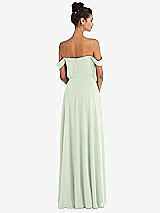 Alt View 2 Thumbnail - Mint Green Off-the-Shoulder Draped Neckline Maxi Dress