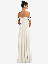 Alt View 2 Thumbnail - Ivory Off-the-Shoulder Draped Neckline Maxi Dress