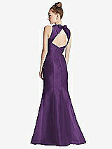 Front View Thumbnail - Majestic Bateau Neck Open-Back Maxi Dress with Bow Detail