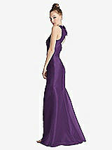 Side View Thumbnail - Majestic Bateau Neck Open-Back Maxi Dress with Bow Detail