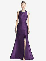 Rear View Thumbnail - Majestic Bateau Neck Open-Back Maxi Dress with Bow Detail