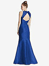 Front View Thumbnail - Sapphire Bateau Neck Open-Back Maxi Dress with Bow Detail