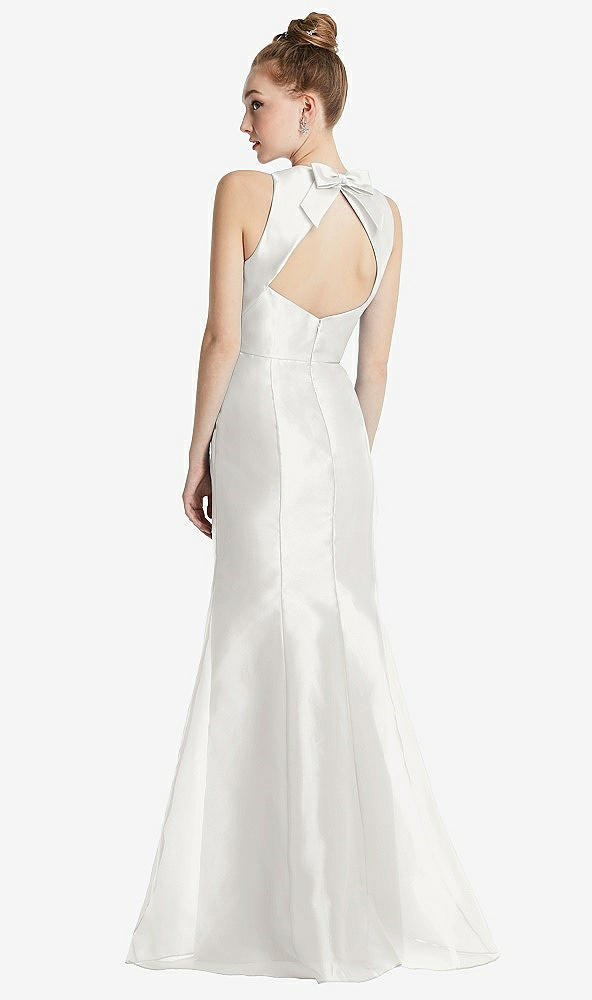 Front View - Starlight Bateau Neck Open-Back Maxi Dress with Bow Detail