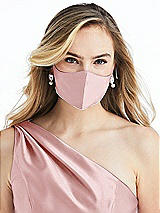 Alt View 2 Thumbnail - Ballet Pink Satin Twill Reusable Face Mask