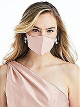 Alt View 2 Thumbnail - Blush Satin Twill Reusable Face Mask
