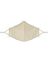 Front View Thumbnail - Champagne Satin Twill Reusable Face Mask