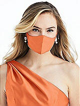 Alt View 2 Thumbnail - Portofino Orange Satin Twill Reusable Face Mask