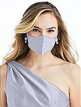 Alt View 2 Thumbnail - Silver Dove Satin Twill Reusable Face Mask